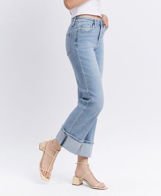 Women's High Rise Slim Wide Leg Jeans