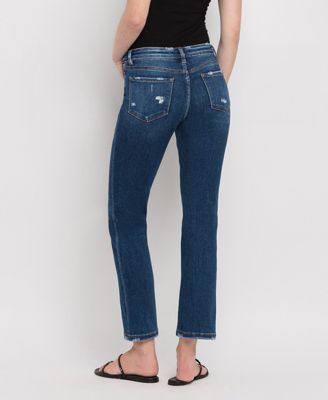 Women's Mid Rise Slim Straight Jeans