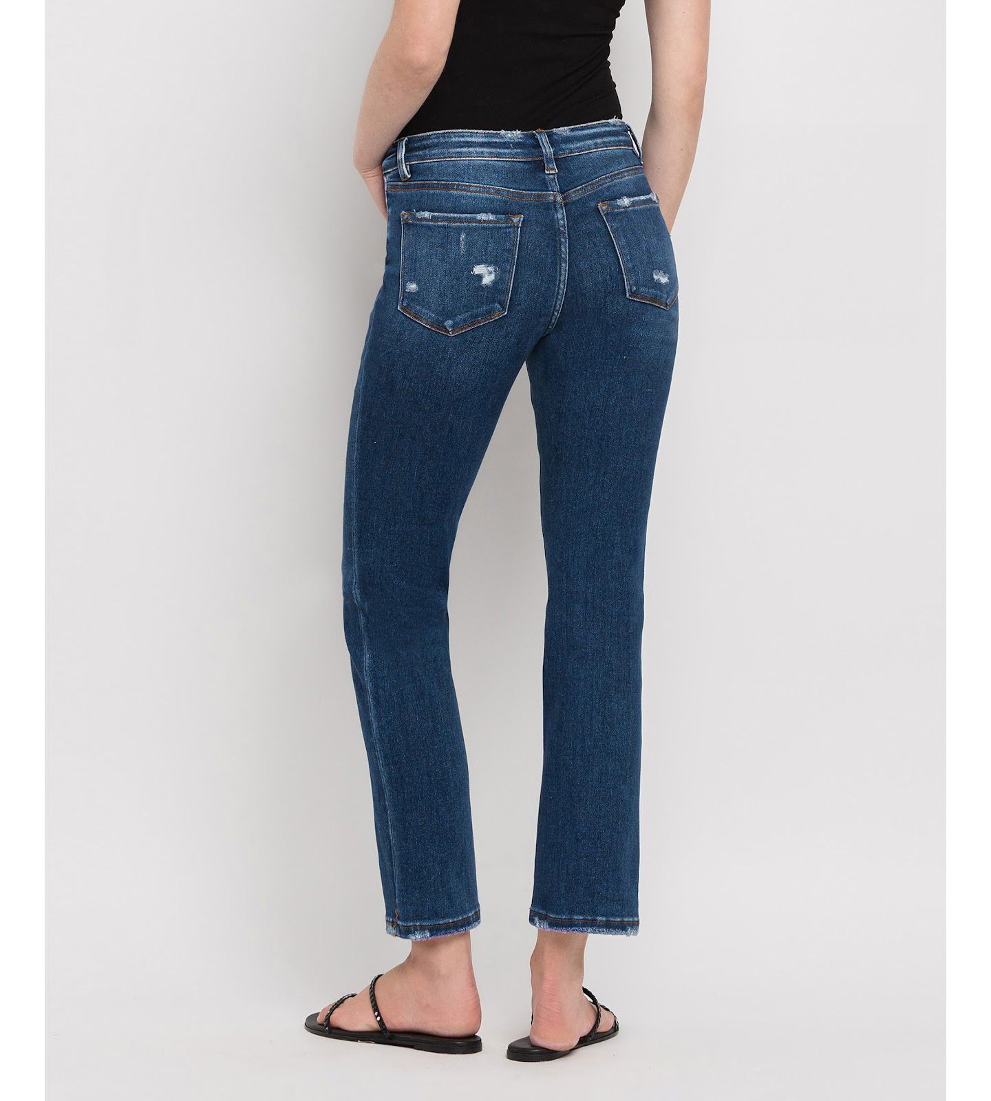 Женские джинсы Flying Monkey Mid Rise Slim Straight, цвет: Синий — фото 3