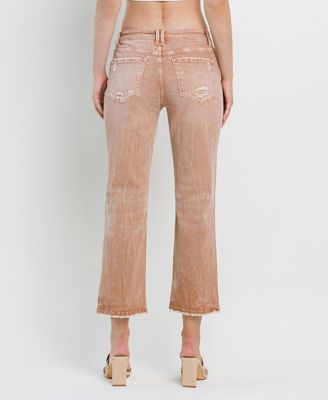 Women's High Rise Crossover Straight Jeans