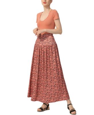 Women's Tiered Pull On Maxi Skirt