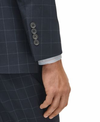 Brooks Brothers Men's Classic-Fit Windowpane Suit Jacket