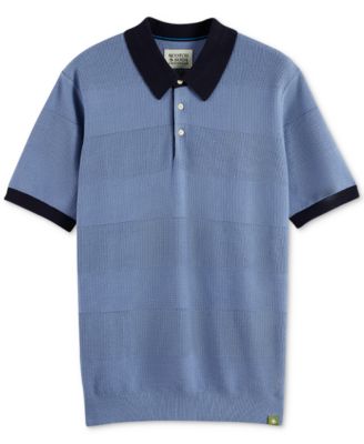 Men's Short Sleeve Tone-on-Tone Polo Shirt