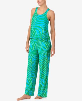 Women's Sleeveless Knit Long Flowy Pajama Set with Pockets