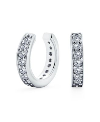 Minimalist Ear Cuff Cartilage CZ Band Clip Wrap Helix Earrings