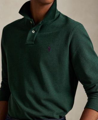Men's Classic Fit Long Sleeve Mesh Polo