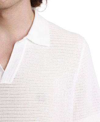 Men's Slim Fit Short Sleeve Open Collar Polo Shirt