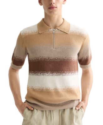 SCOTCH & SODA - Men's Relaxed Fit Short Sleeve Striped Polo Shirt
