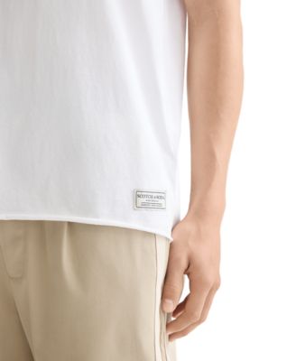 Men's Short Sleeve Raw Edge Crewneck T-Shirt