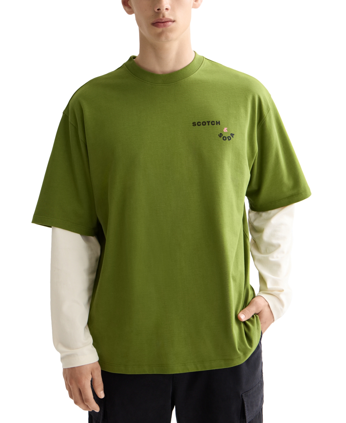 Scotch & Soda Men's Relaxed Fit Short Sleeve Graphic T-Shirt