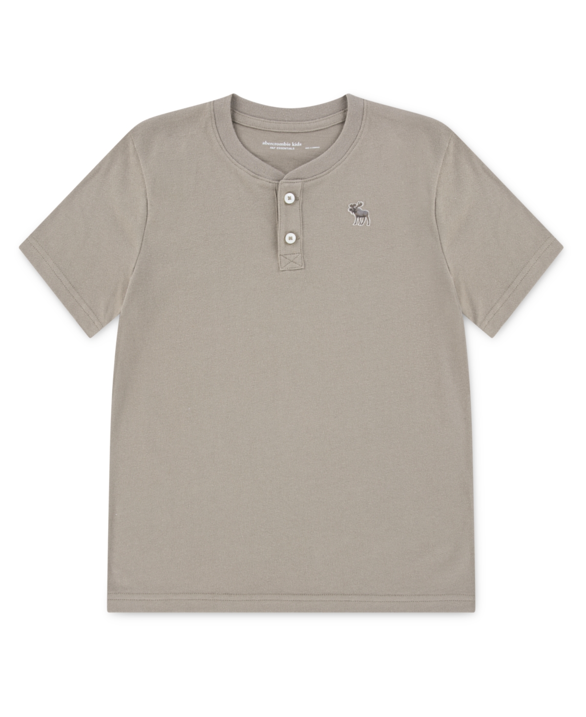 Abercrombie Boys Essential Henley T-shirt In Brown