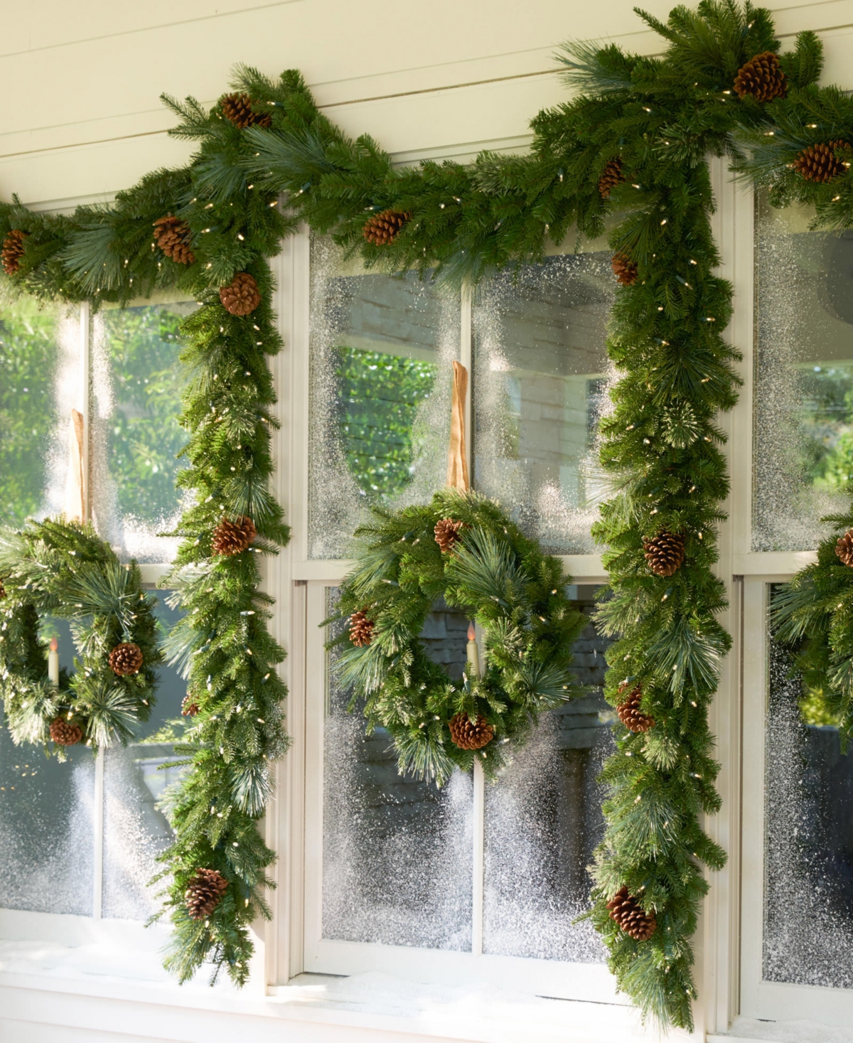 Balsam Hill 9 Ft Mixed Pre-lit Garland In Green