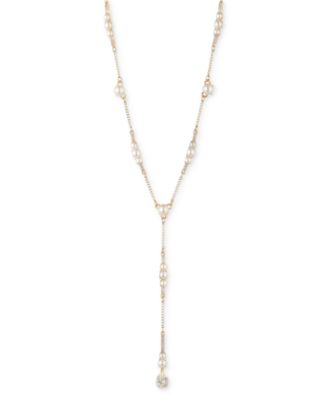 Givenchy - Faux-Pearl and Cubic Zirconia Y Necklace