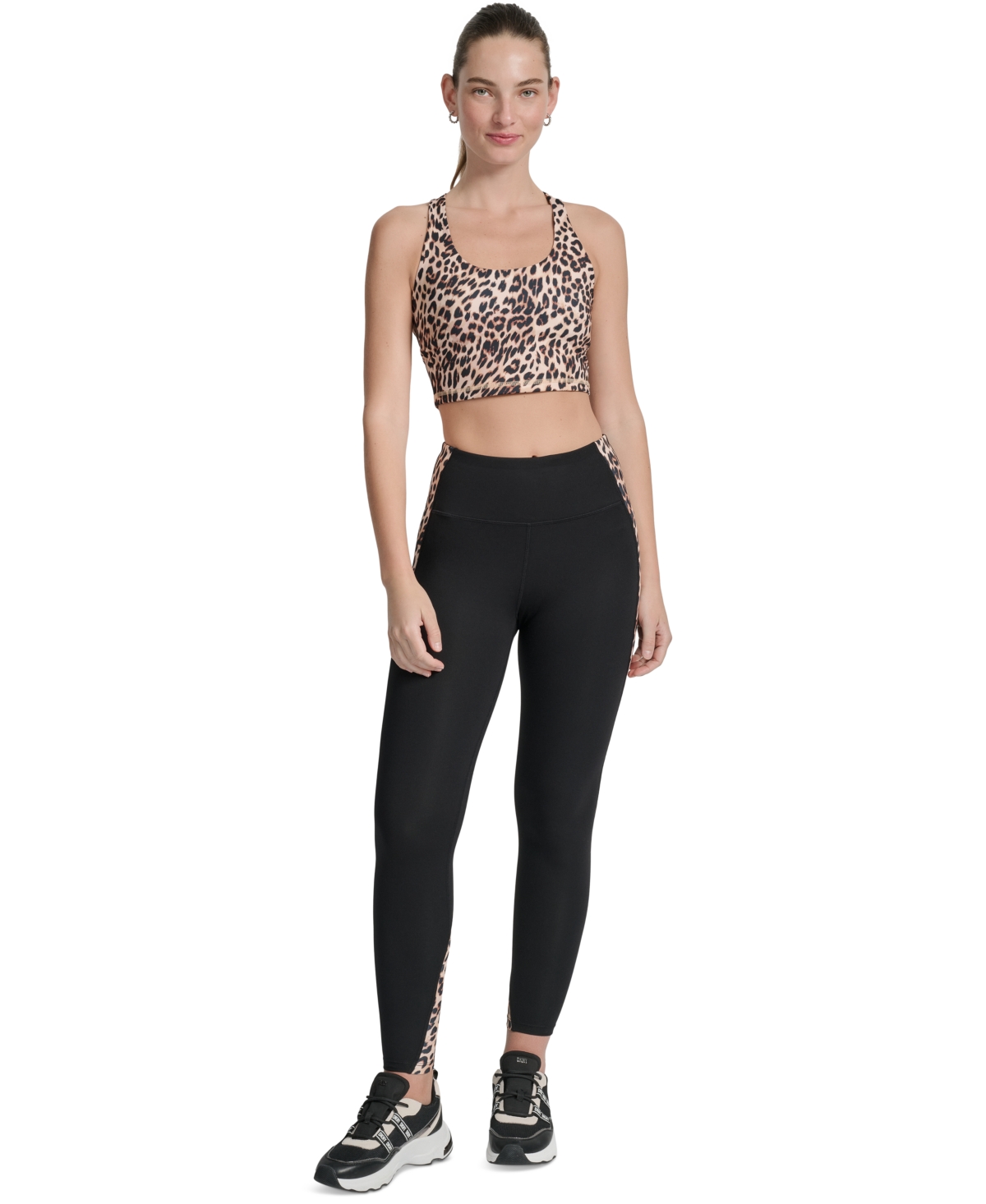 Dkny Women's Color-block Super High-waist Compression Leggings