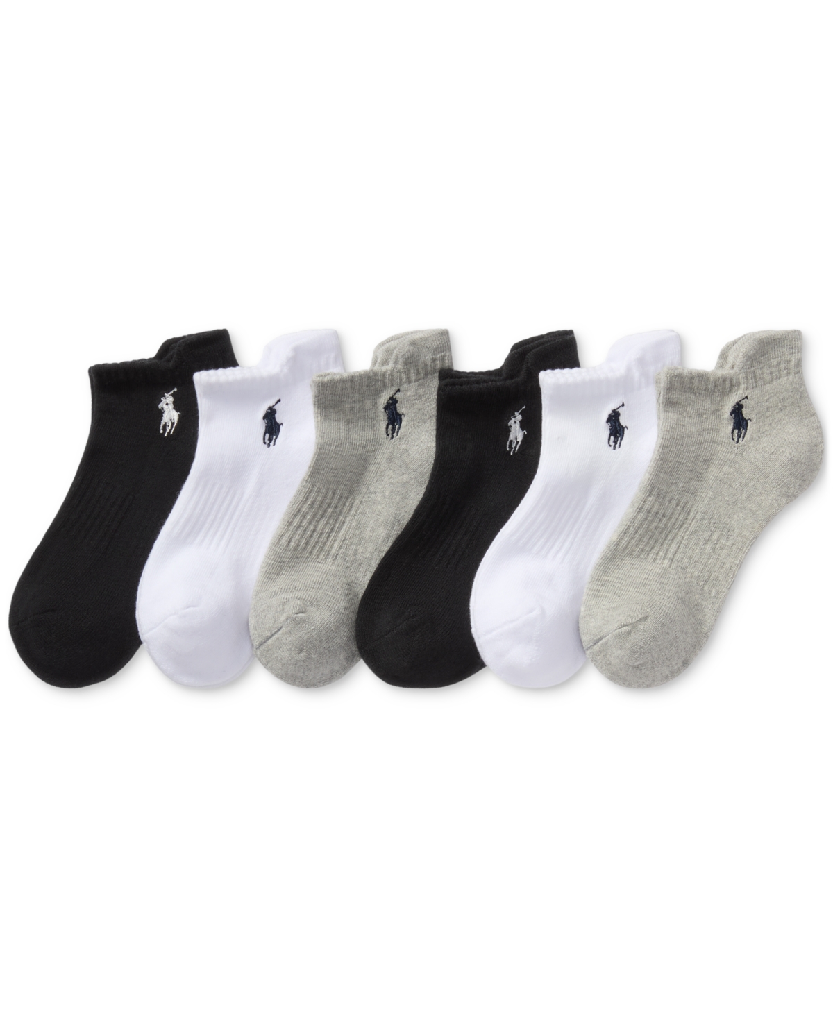 Polo Ralph Lauren Women's 6-pk. Low-cut Half-cushion Tab Socks 727998pk2z In Multi