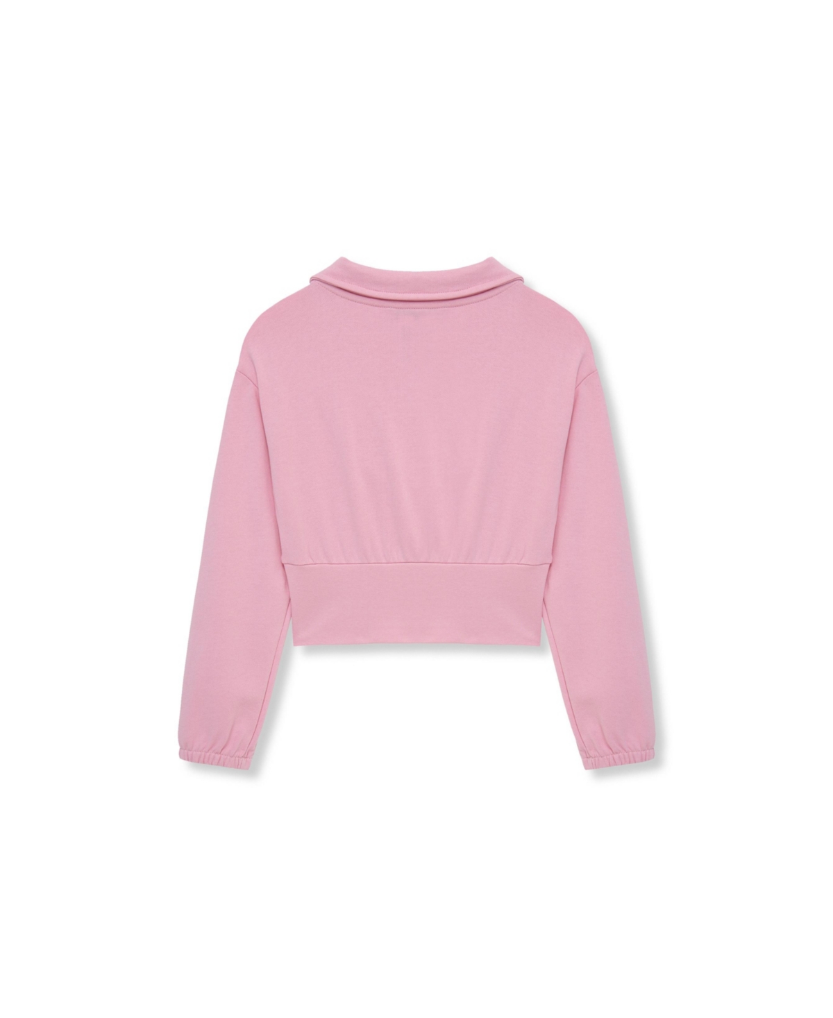 H By Habitual Big Girls Half Zip French Terry Sweatshirt In Pink