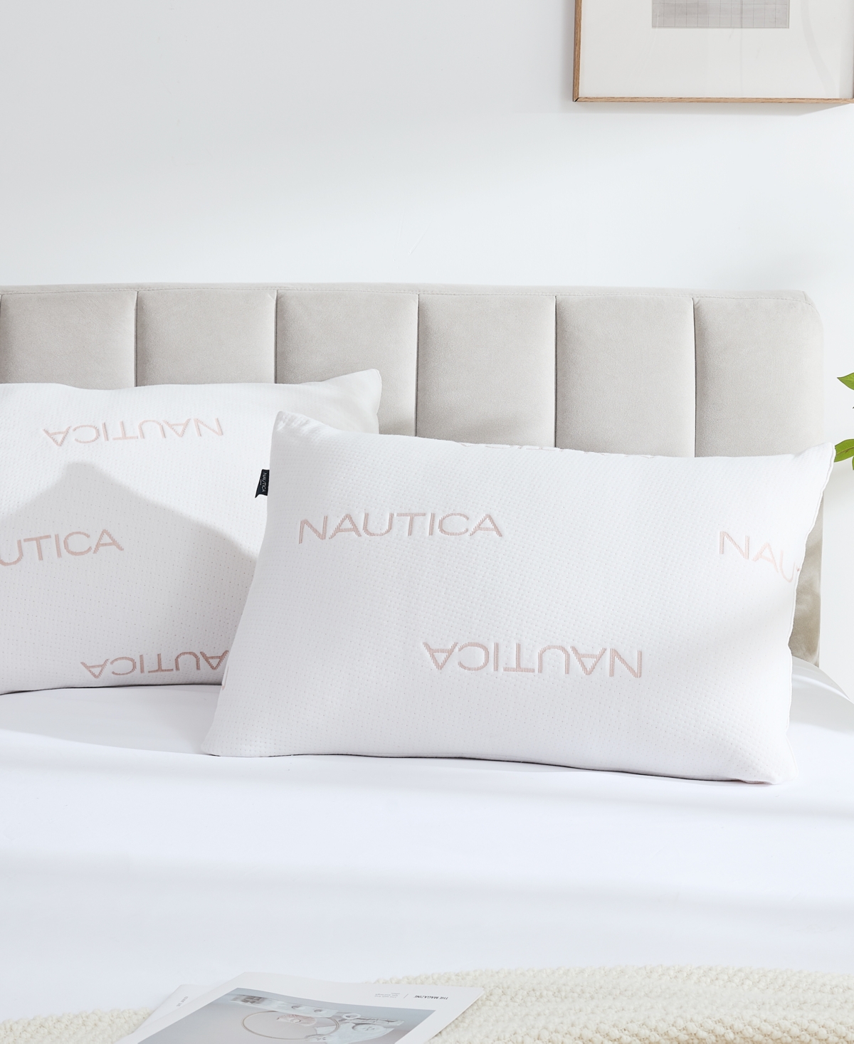Nautica Copper Knit 2 Pack Pillow In White