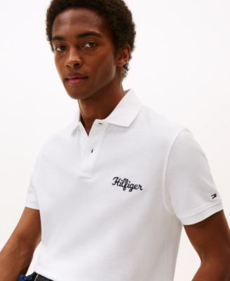 Men's Regular-Fit Logo Script Embroidery Polo Shirt