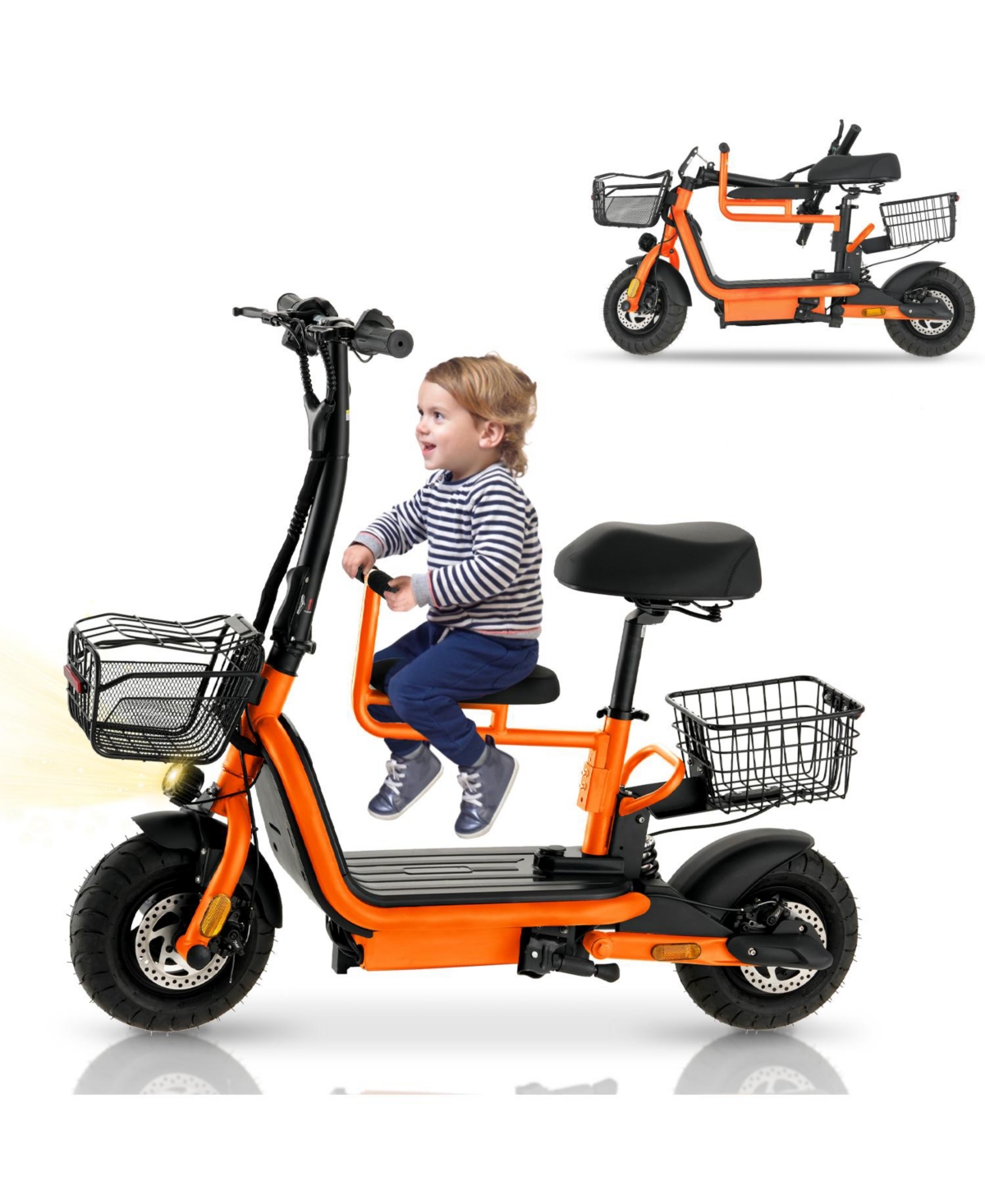 Foldable 750W Electric Bike with Removable Seat – 20MPH Speed & 25-Mile Range for Urban Commuting - Black