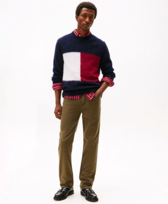 Men's Straight-Fit Denton Garment Dyed Denim Pants 