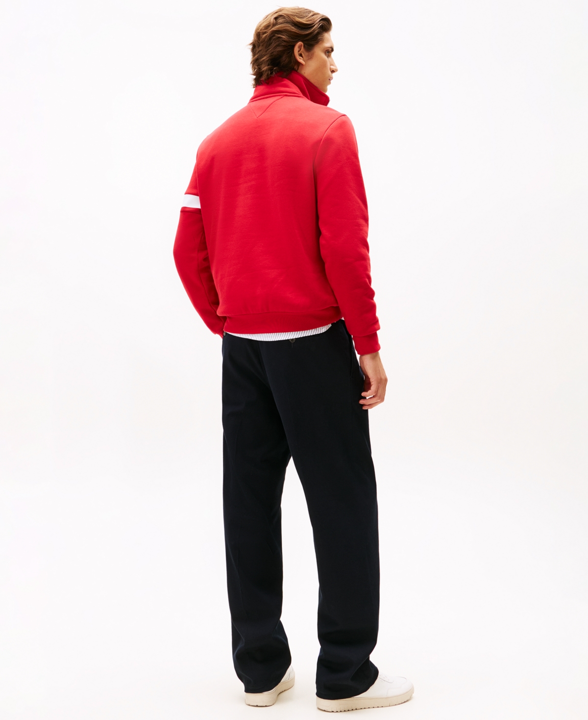 Tommy Hilfiger Flex Fleece Quarter In Red