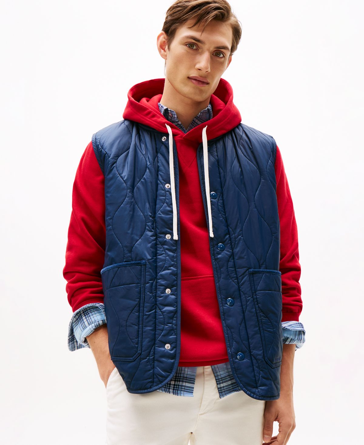 Мужской стеганый жилет из лука