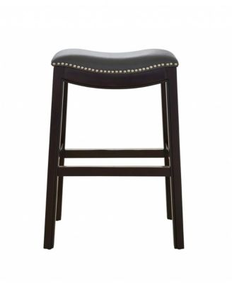 Backless Counter Height Bar Stool with  Seat and Wood Frame