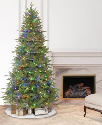 Puleo 7.5ft Pre-lit Colchester Pine, 2336 Branch Tips, 500 Multi-color LED Lights