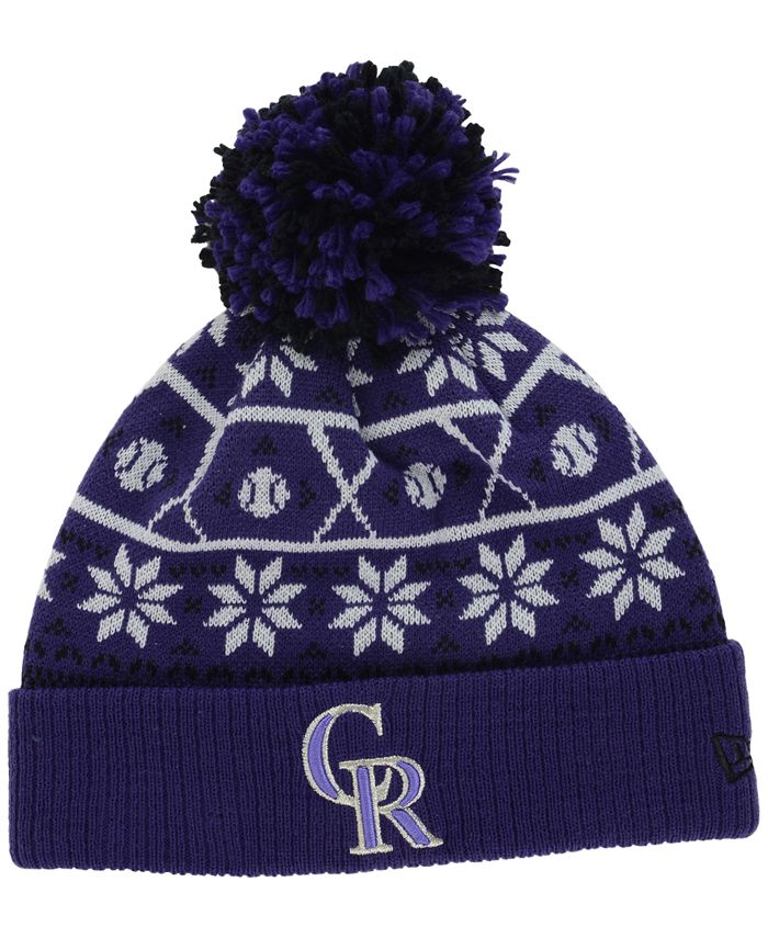 New Era Colorado Rockies Sweater Chill Pom Knit Hat Reviews Sports Fan Shop By Lids Men Macy S