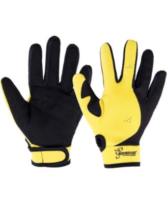 Abyss 1.5mm Mesh Reef Water Sports Gloves with Amara Leather Palm - Yellow / S