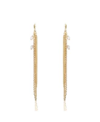Layered Tassel Statement Earrings