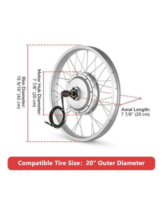 Electric Bicycle Motor Conversion Kit for 20" 750W 36V E-bike Rear Wheel