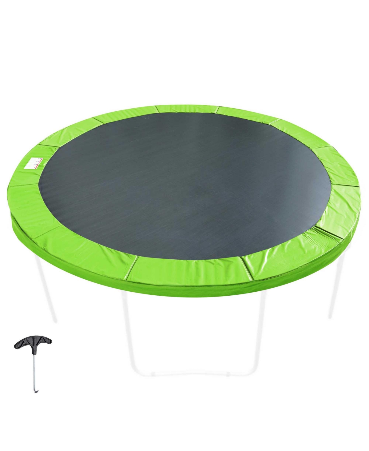 Trampoline Mat & Pad Replacement Kit with 72 V-Hooks Fits 14 ft Trampoline Frame - Natrual
