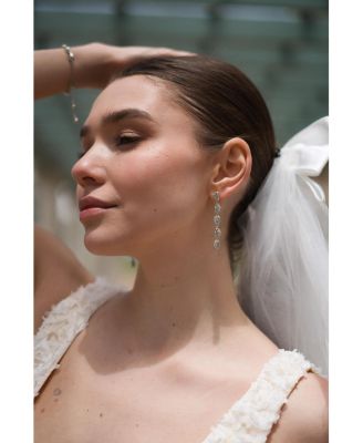 Lucia Cascade Pave Shell Drop Earrings