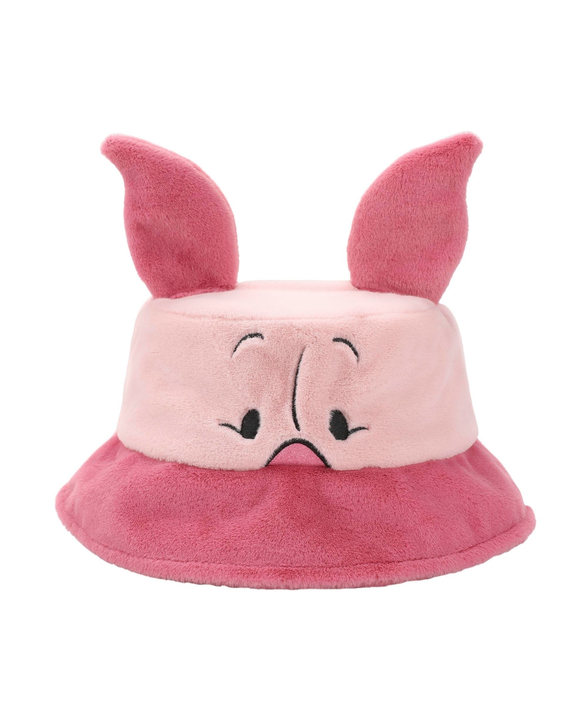 Men's Piglet Pink Short Faux Fur Bucket Hat - Winnie piglet pink