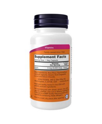 Biotin, 5000 mcg, 60 Veg Caps