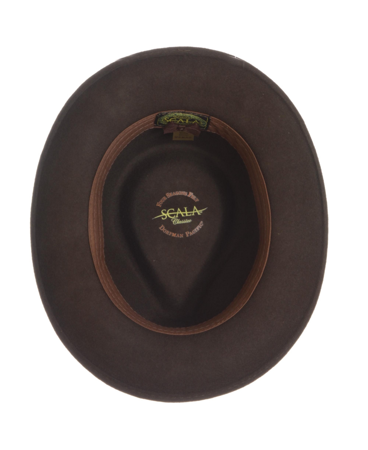 Scala Men's Felt Fedora Hat In Brown