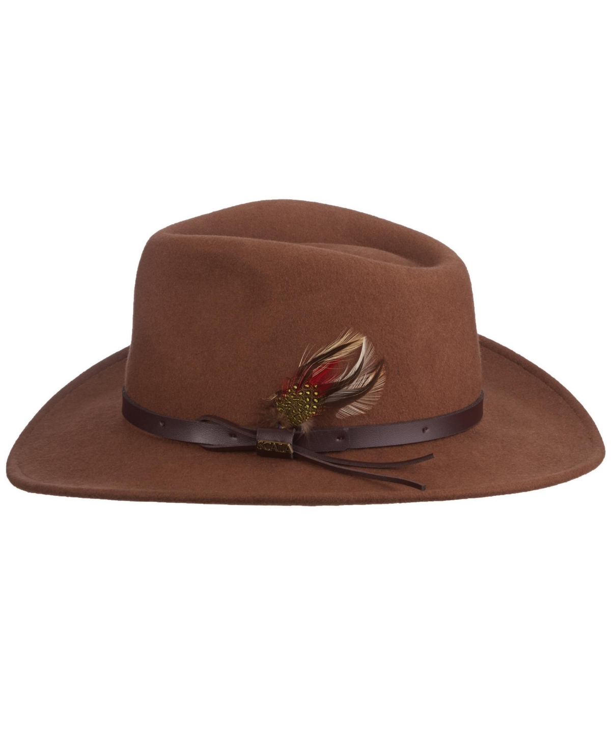 Scala Men's Crushable Felt Outback Hat In Brown