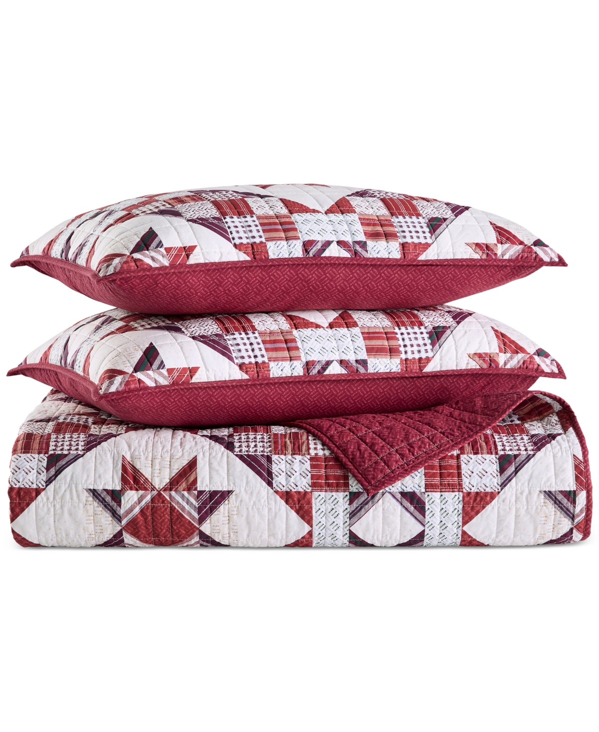 Charter Club Holiday Checker 3-Pc. Quilt Set, Full/Queen, Macy's Exclusive