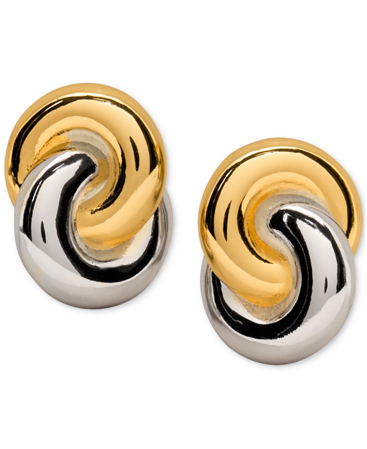 Kate Spade Two-tone Interlock Stud Earrings In Multi
