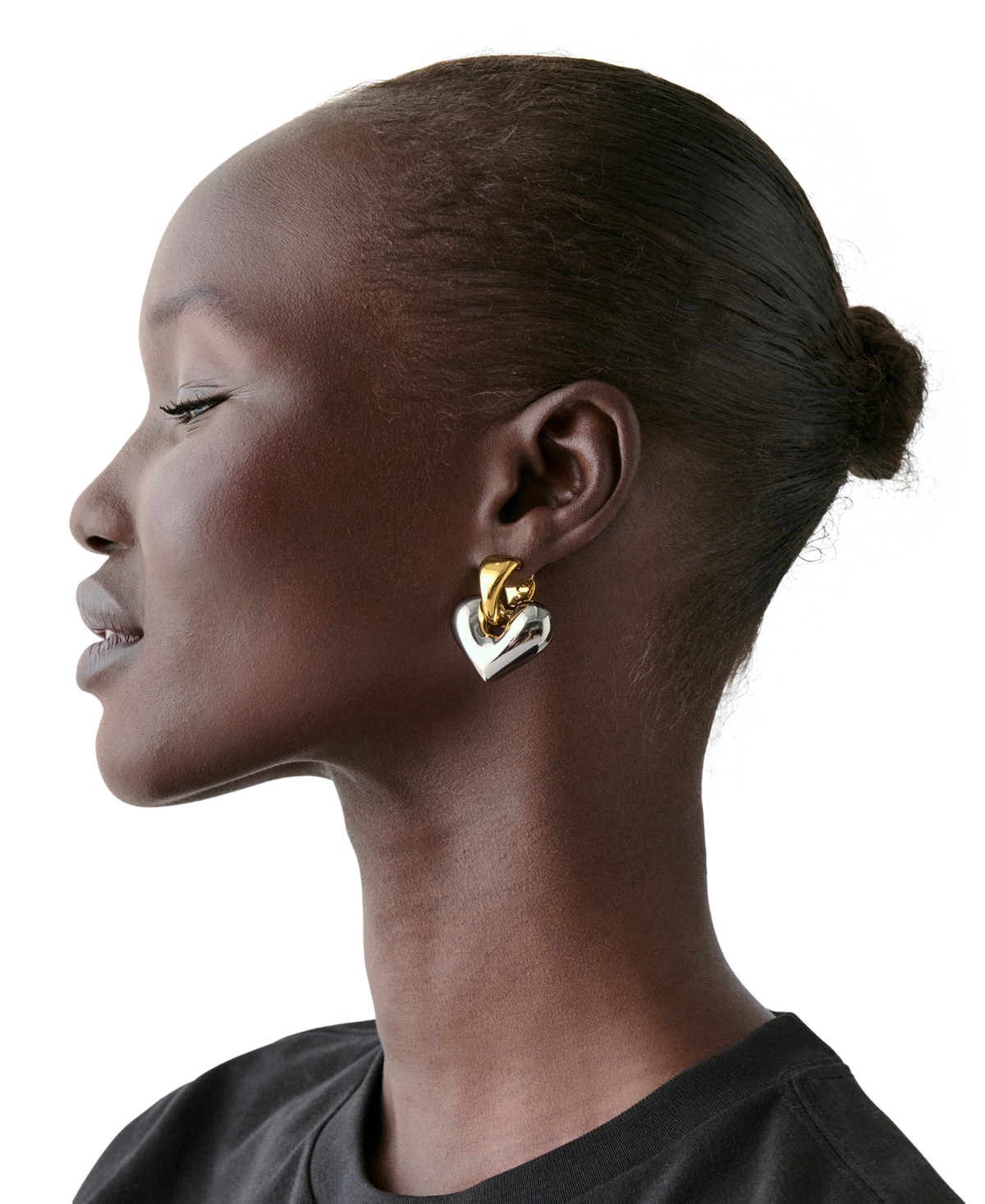 Kate Spade Two-tone Sculpted Spade Drop Earrings In Multi