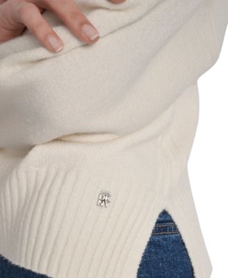 Women's Long Sleeve Bell Sleeve  Relaxed Crewneck Sweater