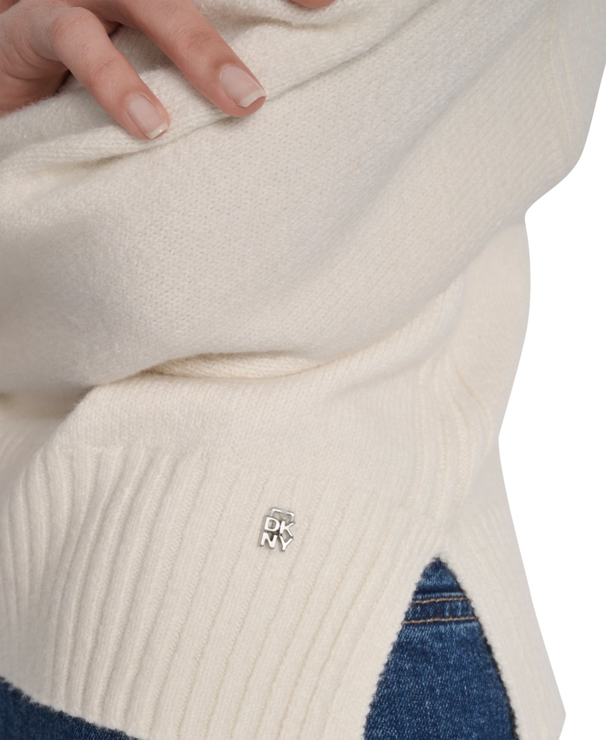 Dkny Jeans Women's Bell Sleeve Crewneck Sweater