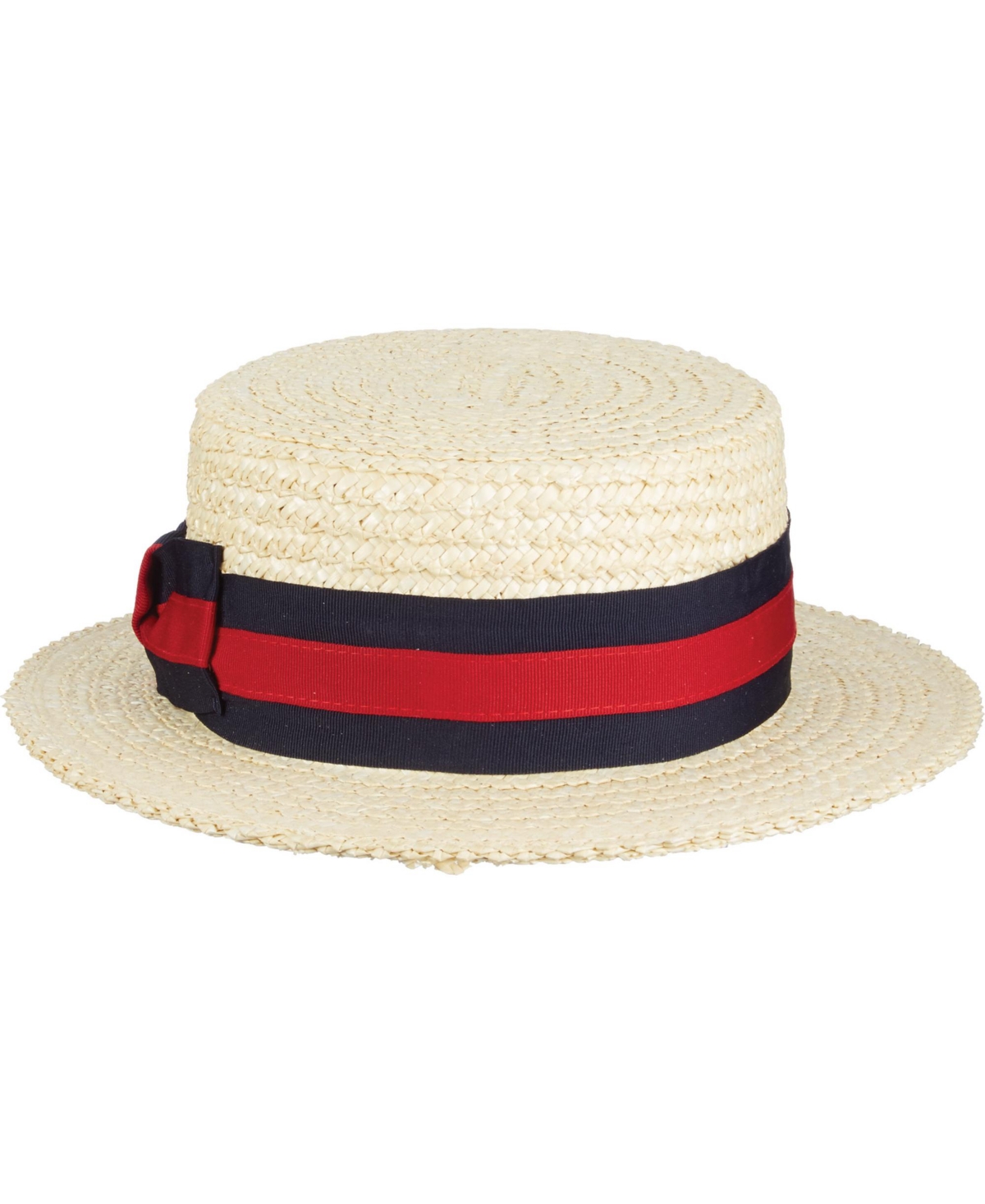 Scala Men's Straw Boater Hat In White