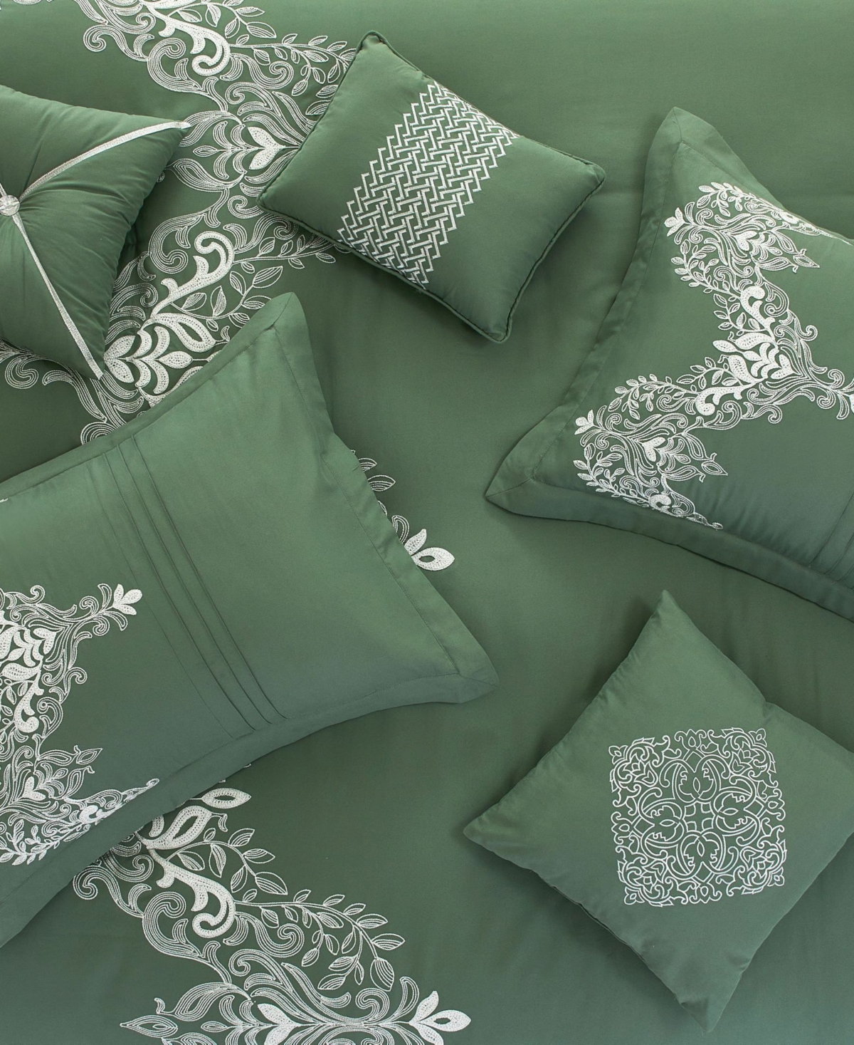Stratford Park Fannie 7-piece Comforter Set, King In Green