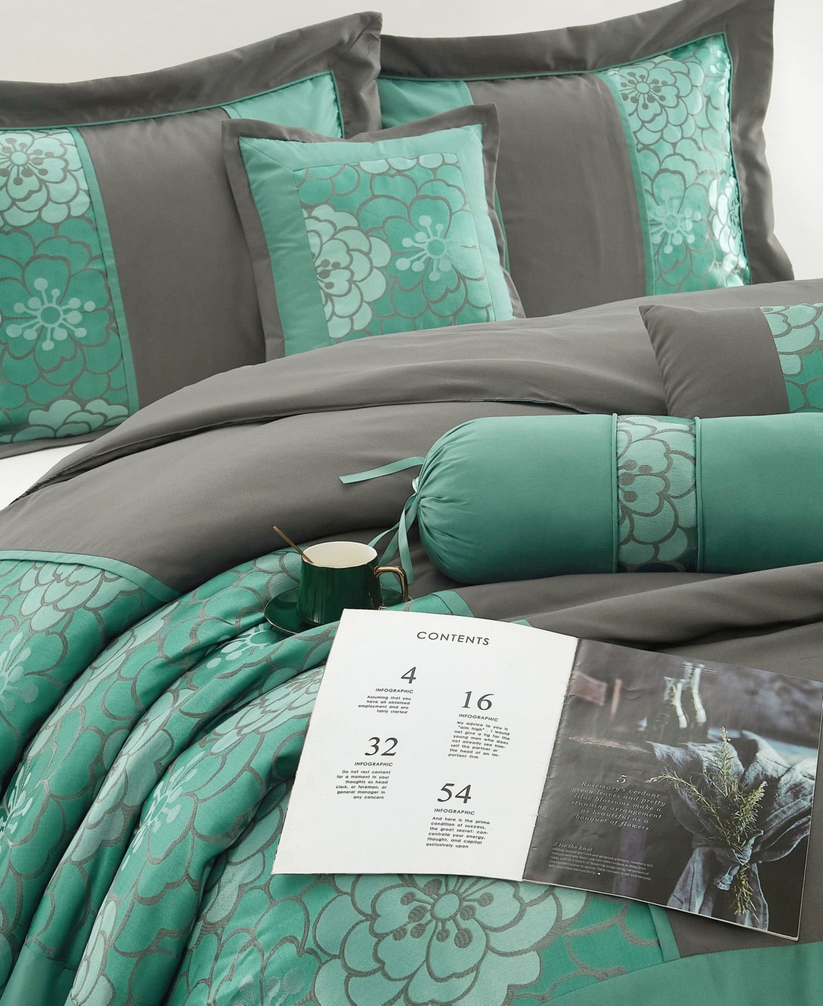 Stratford Park Sibyl Jacquard 7-pc. Comforter Set, King In Blue