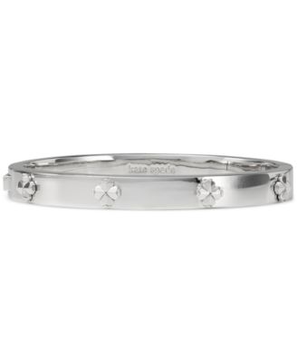 Spade Flower Hinge Bangle Bracelet