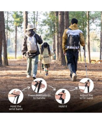 1pc Ultralight Trekking Pole - Adjustable Hiking Sticks w/Secure Lock, EVA Grip,4 Colors, 50-135cm (20-53in) for Adults & Kids