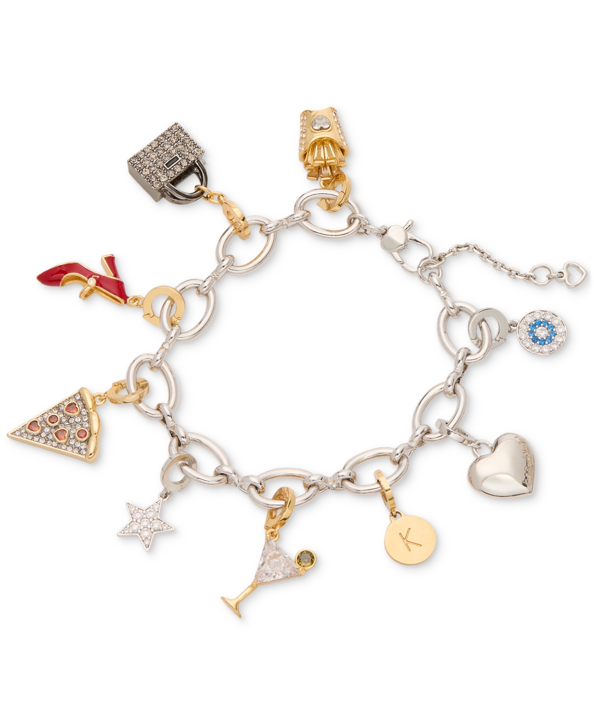 Kate Spade One In A Million Chain Charm Bracelet In Silver