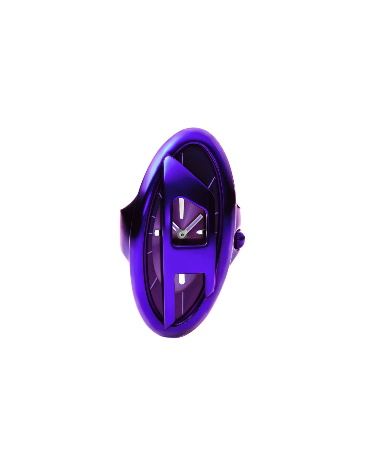 Diesel D-era Purple Stainless Steel Ring Watch In Purple